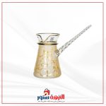 كنكة قهوة بيركس مزخرف حروف عربي مدهب وسط